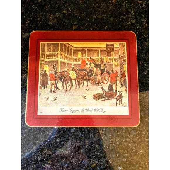 Clover Leaf Vintage Table Mats, Coaching Scenes (Qty. 6), Made in United Kingdom - Picture 5 of 11